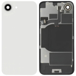 BACK COVER + PIASTRA METALLICA + VETRO CAMERA + ANTENNA NFC + FLAT FLASH PER APPLE IPHONE 16E SCOCCA VETRO COPRIBATTERIA POSTERIORE BIANCO WHITE