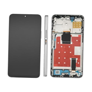 TOUCH SCREEN LCD SCHERMO ORIGINALE SERVICE PACK PER HUAWEI HONOR 90 LITE 5G / X8A 4G 2023 SILVER CON FRAME VETRO DISPLAY H-277