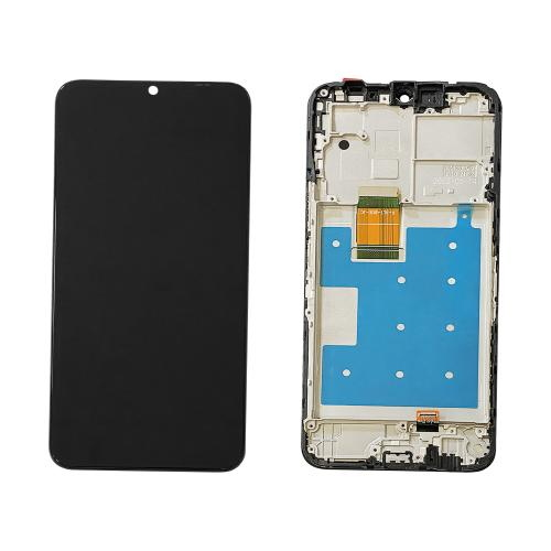 TOUCH SCREEN LCD SCHERMO ORIGINALE SERVICE PACK PER HUAWEI HONOR X6 4G 2022 BLACK CON FRAME VETRO DISPLAY H-238