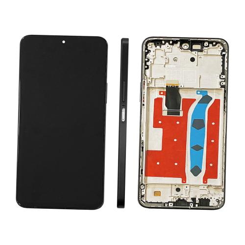 TOUCH SCREEN LCD SCHERMO ORIGINALE SERVICE PACK PER HUAWEI HONOR X8 4G 2022 BLACK CON FRAME VETRO DISPLAY H-240