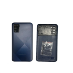 BACK COVER + CAMERA FRAME SAMSUNG A02S A025G SCOCCA COPRIBATTERIA POSTERIORE BLUE BLU