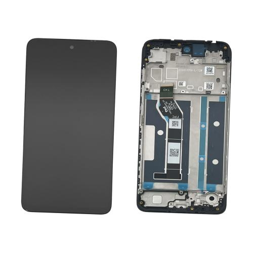 TOUCH SCREEN LCD SCHERMO ORIGINALE SERVICE PACK PER MOTOROLA MOTO G05 / E15 4G 2024 CON FRAME VETRO DISPLAY MT-113