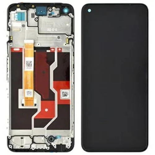 TOUCH SCREEN LCD SCHERMO ORIGINALE SERVICE PACK PER OPPO A96 4G 2022 BLACK CON FRAME VETRO DISPLAY O-185