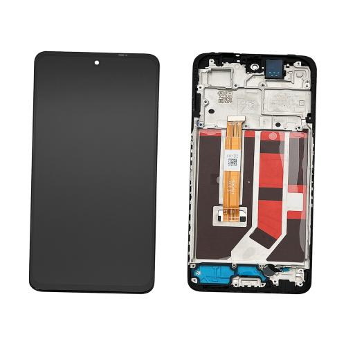 TOUCH SCREEN LCD SCHERMO ORIGINALE SERVICE PACK PER OPPO A98 5G 2023 BLACK CON FRAME VETRO DISPLAY O-186