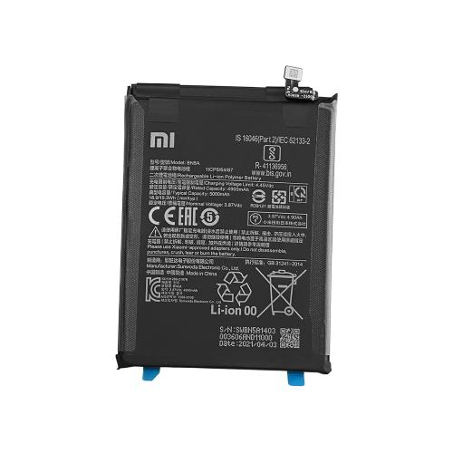 BATTERIA ORIGINALE SERVICE PACK BN5A PER XIAOMI REDMI 10 2022 / NOTE 10T 5G/10 2021/NOTE 10 5G/POCO M3 PRO 5G 460200006L5Z, 460200008SLM, 460200008352