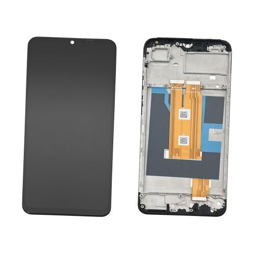 TOUCH SCREEN LCD SCHERMO ORIGINALE SERVICE PACK PER REALME C61 / C63 4G 2024 BLACK CON FRAME VETRO DISPLAY R-179