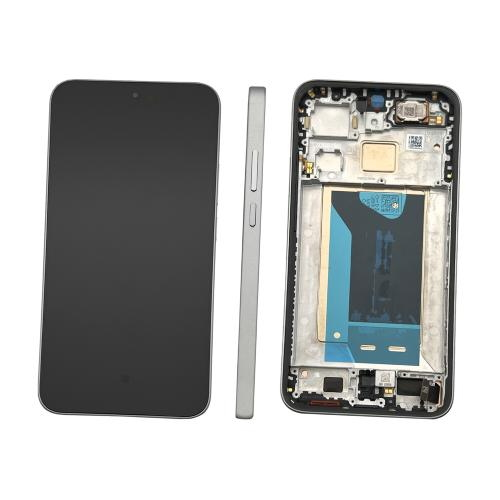 TOUCH SCREEN LCD SCHERMO ORIGINALE SERVICE PACK PER XIAOMI 15T 5G 2025 GRIGIO TITANIUM VETRO DISPLAY CON FRAME 5600020O12A00