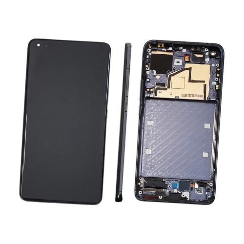 TOUCH SCREEN LCD SCHERMO ORIGINALE SERVICE PACK PER XIAOMI MI 11 5G 2021 MIDNIGHT GRAY NERO BLACK TARNISH VETRO DISPLAY CON FRAME 56000800K200 / 5600140K2B00/ 56000U00K200