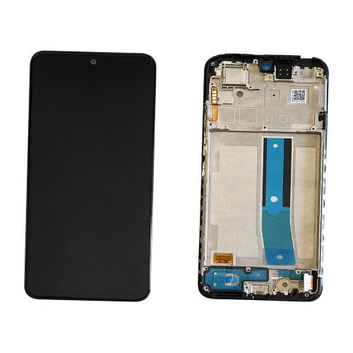 TOUCH SCREEN LCD SCHERMO ORIGINALE SERVICE PACK PER XIAOMI REDMI NOTE 11 4G NFC 2022 BLACK NERO VETRO DISPLAY CON FRAME 5600010K7T00/560008K19S00