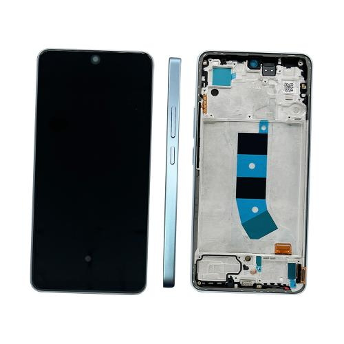 TOUCH SCREEN LCD SCHERMO ORIGINALE SERVICE PACK PER XIAOMI REDMI NOTE 13 4G 2024 BLUE BLU VETRO DISPLAY CON FRAME 56000100N700