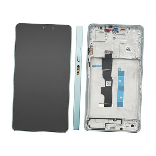 TOUCH SCREEN LCD SCHERMO ORIGINALE SERVICE PACK PER XIAOMI REDMI NOTE 13 5G 2024 VERDE OCEAN TEAL VETRO DISPLAY CON FRAME 5600030N1700