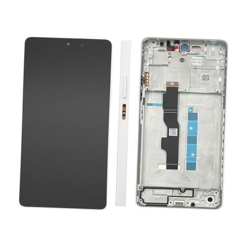 TOUCH SCREEN LCD SCHERMO ORIGINALE SERVICE PACK PER XIAOMI REDMI NOTE 13 5G 2024 BIANCO / ARTIC WHITE VETRO DISPLAY CON FRAME 5600040N1700