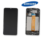 TOUCH SCREEN SCHERMO ORIGINALE SERVICE PACK PER SAMSUNG GALAXY A12 A125F VETRO LCD DISPLAY GH82-24490A GH82-24491A CON FRAME 