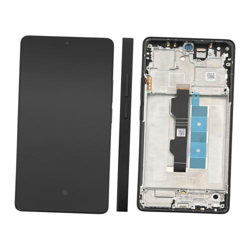 TOUCH SCREEN LCD SCHERMO ORIGINALE SERVICE PACK PER XIAOMI REDMI NOTE 13 PRO 4G / POCO M6 PRO 4G 2024 NERO BLACK TARNISH VETRO DISPLAY CON FRAME 56000300N600