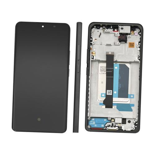 TOUCH SCREEN LCD SCHERMO ORIGINALE SERVICE PACK PER XIAOMI REDMI NOTE 14 PRO+ PLUS 5G 2025 NERO BLACK TARNISH VETRO DISPLAY CON FRAME 5600190O16U00