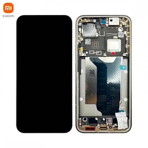 TOUCH SCREEN LCD SCHERMO ORIGINALE SERVICE PACK PER XIAOMI 15T PRO 5G 2025 MARRONE / MOCHA GOLD VETRP DISPLAY CON FRAME 5600060O12U00