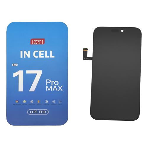 DISPLAY LCD ZY COF FHD INCELL PER APPLE IPHONE 17 PRO MAX TOUCH SCREEN VETRO SCHERMO FRAME NERO (IC INTERCAMBIABILE)