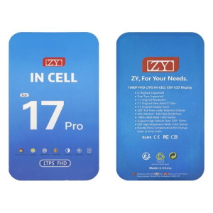 DISPLAY LCD ZY COF FHD INCELL PER APPLE IPHONE 17 PRO TOUCH SCREEN VETRO SCHERMO FRAME NERO (IC INTERCAMBIABILE)