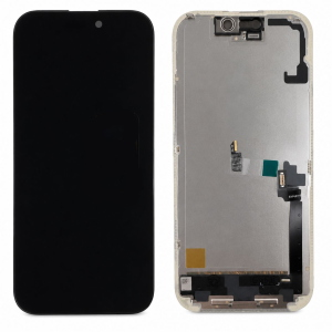 DISPLAY LCD DD HARD OLED PER APPLE IPHONE 17 PRO TOUCH SCREEN VETRO SCHERMO FRAME NERO (IC Intercambiabile)