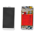 TOUCH SCREEN SCHERMO ORIGINALE SERVICE PACK PER HUAWEI P SMART BIANCO WHITE CON FRAME E BATTERIA 02351SVE