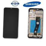 TOUCH SCREEN SCHERMO ORIGINALE SERVICE PACK PER SAMSUNG GALAXY A02S A025F A025G NERO (EU VERSION) VETRO LCD DISPLAY GH81-20181A CON FRAME 