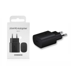 Caricabatterie Fast Charge ORIGINALE per Samsung 25W Type-C EP-TA800EBE NERO 